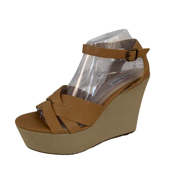 Steve Madden Women’s Orlena Wedge Ankle Strappy Wedge Sandals Size 9.5 - Picture 1 of 8
